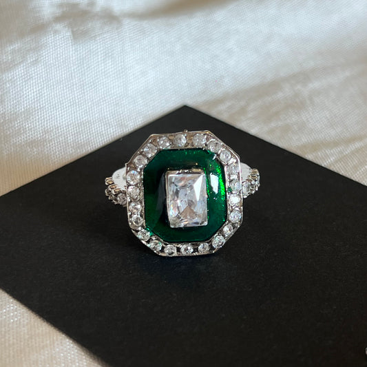 octagon green-mena ring