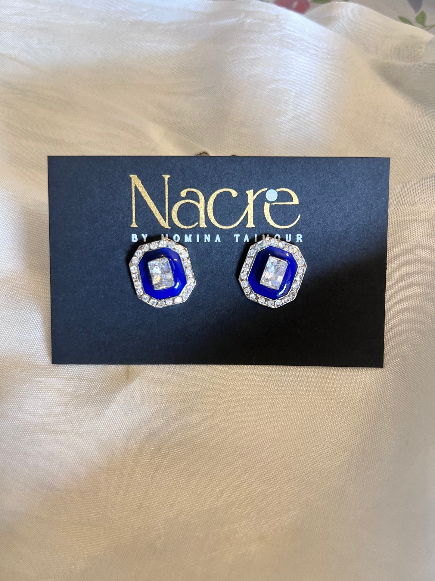 octagon blue mena studs