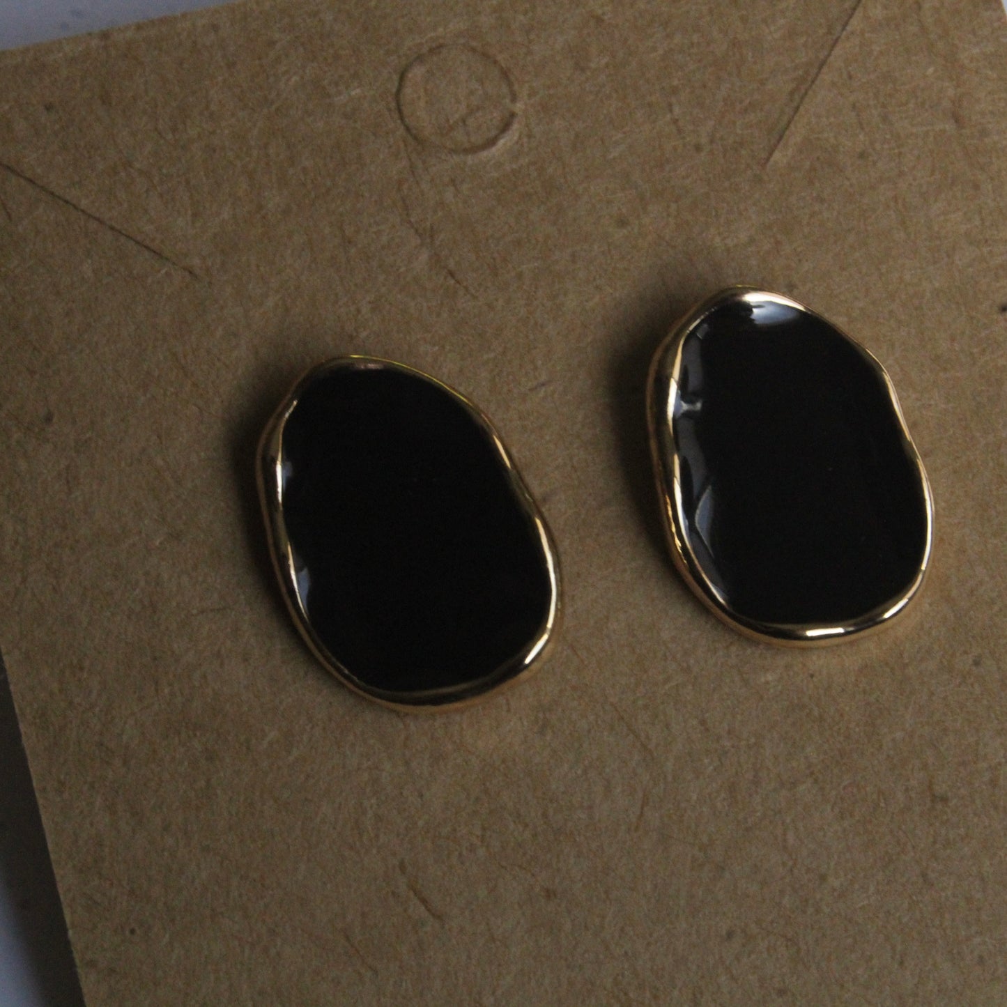 Irregular Black Earrings