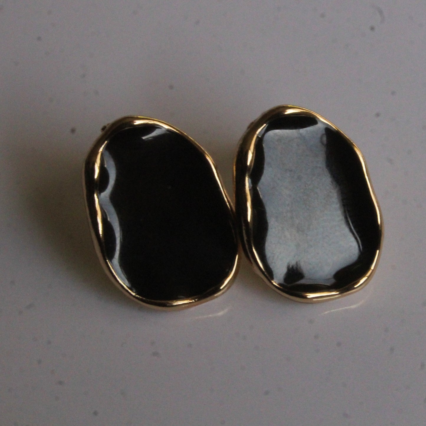 Irregular Black Earrings